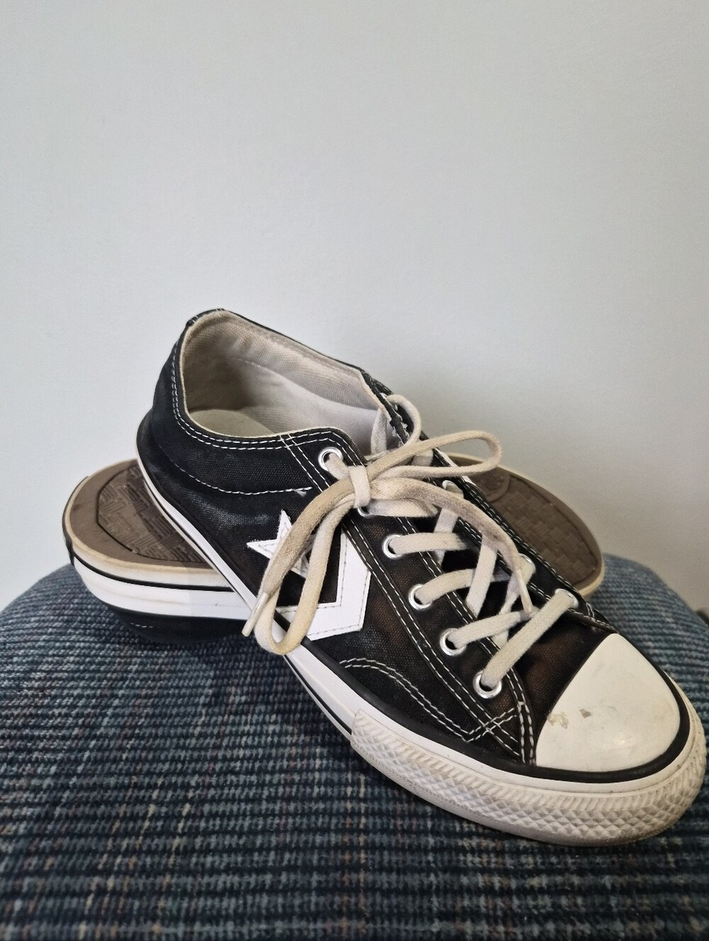Vintage Black & White Star Player Converse Low Top Sneakers | Size US 6 - Picture 4 of 8